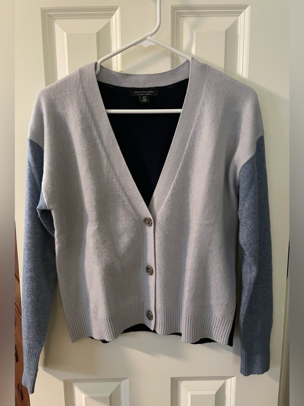 Saks Fifth Avenue Cashmere Colorblock Cardigan
